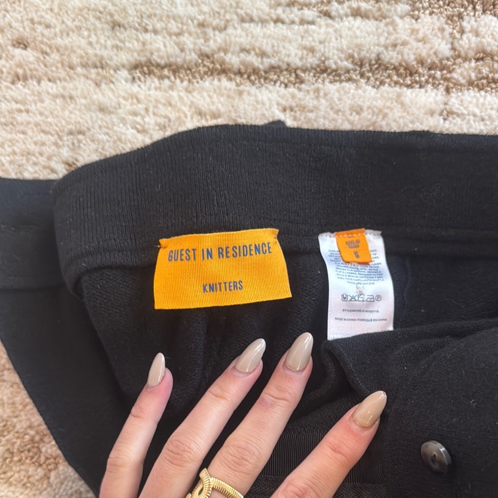 Guest in Residence Black Knit Pants